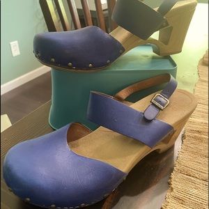 Dansko royal blue wooden heels. Size 42